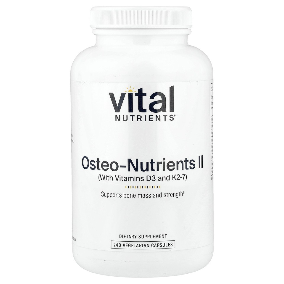 Osteo-Nutrients II with Vitamins D3 and K2-7, 240 Vegetarian Capsules