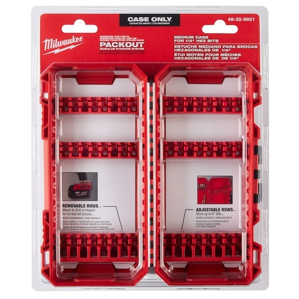 Milwaukee Tool 48-32-9921 Customizable Medium Case For Impact Driver Accessories