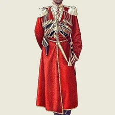 New Men Tsarevich Aleksey Nikolayevich 1910 Cossack Uniform Red Custom Made Coat