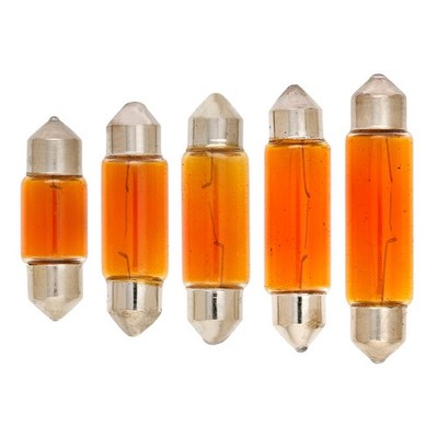 10x Soffitte 12V 5W S8,5 Lampe Birne 12Volt 5 Watt C5W Rot Grün Blau 31mm - 44mm