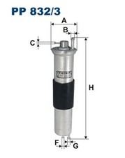 FILTRON Kraftstofffilter PP 832/3 Leitungsfilter für BMW E46 Z3 3er Touring E36
