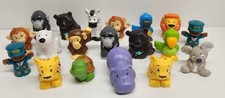 Fisher Price Little People Animals Figures Monkey Lion Farm Zoo Safari Lot of 19