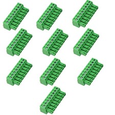 10 PCS 8 Pin 3.5mm Pitch PCB Screw Terminal Block Connector, Male Plug for 28...