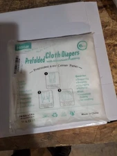 Fasoar Cloth Diapers Prefold Covers 6 Pack - 6 ply 100% Cotton Washable Reusable