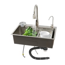 29.53-inch Undermount Workstation Kitchen Sink Single Bowl with Pull-out