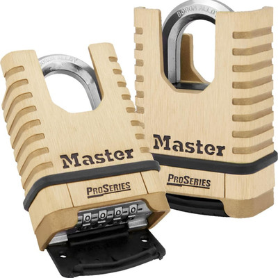 Proseries Brass Padlock, Set Your Own Combination Lock, Commercial Grade Locks w