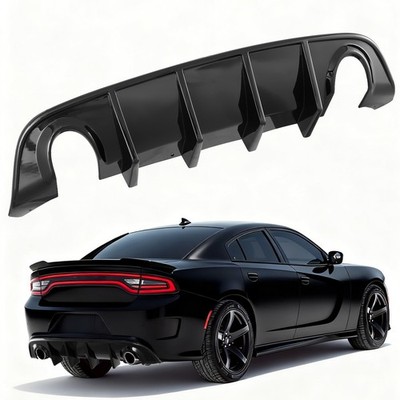 2015-2023 Dodge Charger SRT Rear Diffuser Bumper Lower Valance Lip Glossy Black