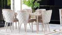 Esszimmer 6X Stuhl Garnitur Set StüHle Essgarnitur Essgruppe MöBel Lehn Gruppe