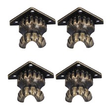 4pcs Antique Brass Jewelry Chest Wood Box Decorative Feet Leg Corner Protector