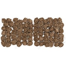 Artificial Rose Flower Heads, Brown Mini Faux Flowers 0.8 Inch-1 Inch 72Pcs