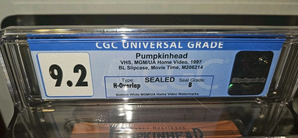 Pumpkinhead Vintage 1989 VHS Brand New Sealed MGM/UA Home Video CGC Graded 9.2 - Image 2 of 4