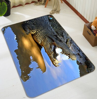 3D Alligator Bach NMN483 Spiel Teppich Mat Elegant Foto Teppich Eve 2023