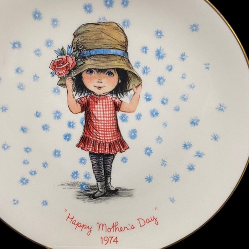 Gorham Moppets Mothers Day Plate 1974 Fine China Second of Limited Edition - Picture 2 of 5