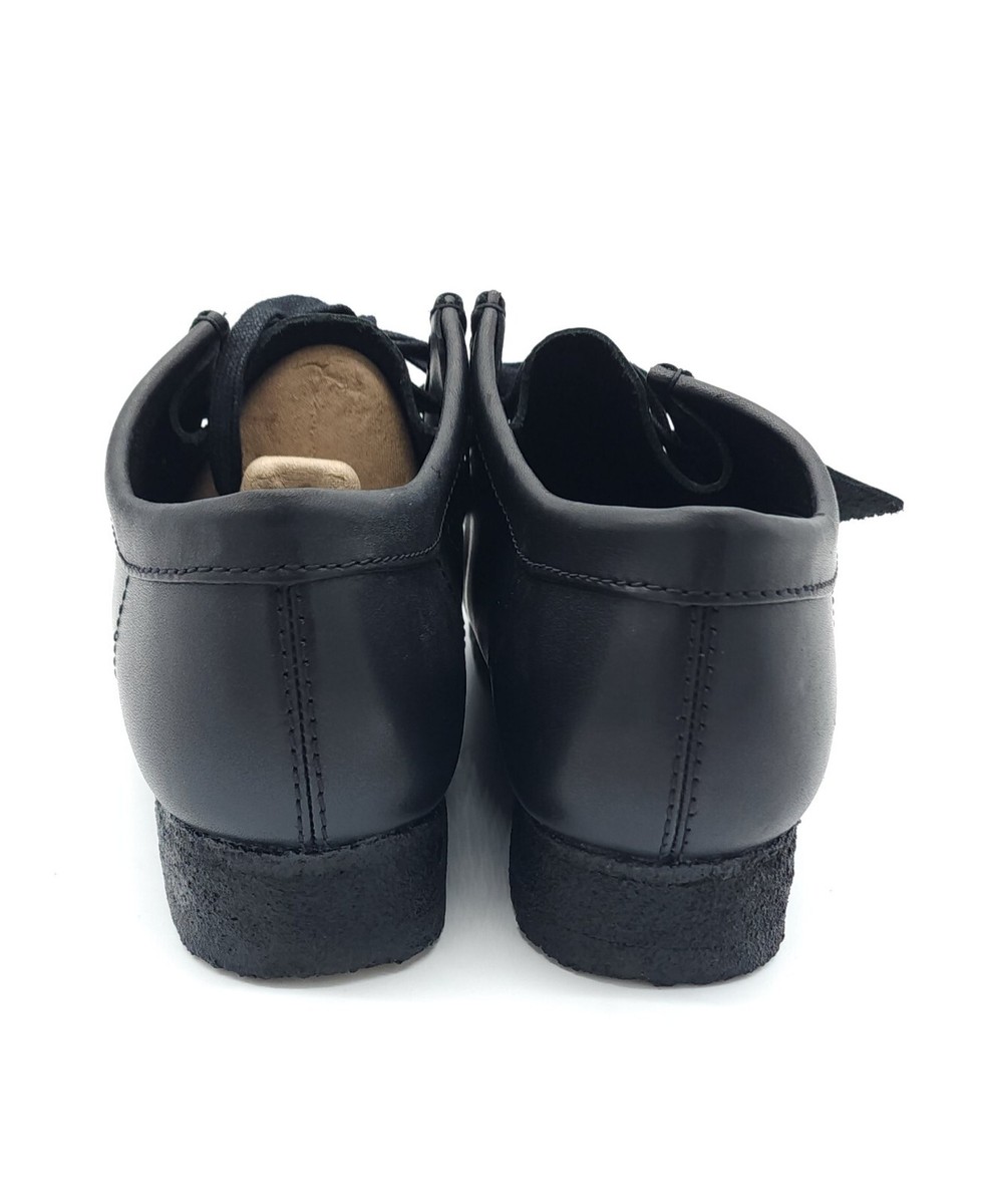 靴 Clarks WALLABEE Black smooth leather Clarks Wallabee Original Black Smooth Leather Limited