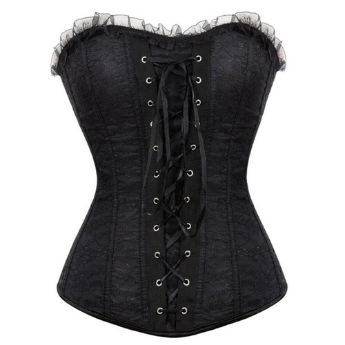 Sexy Satin Jacquard Plus Product Size Overbust Side Boned Up Lace Max 76% OFF Corset
