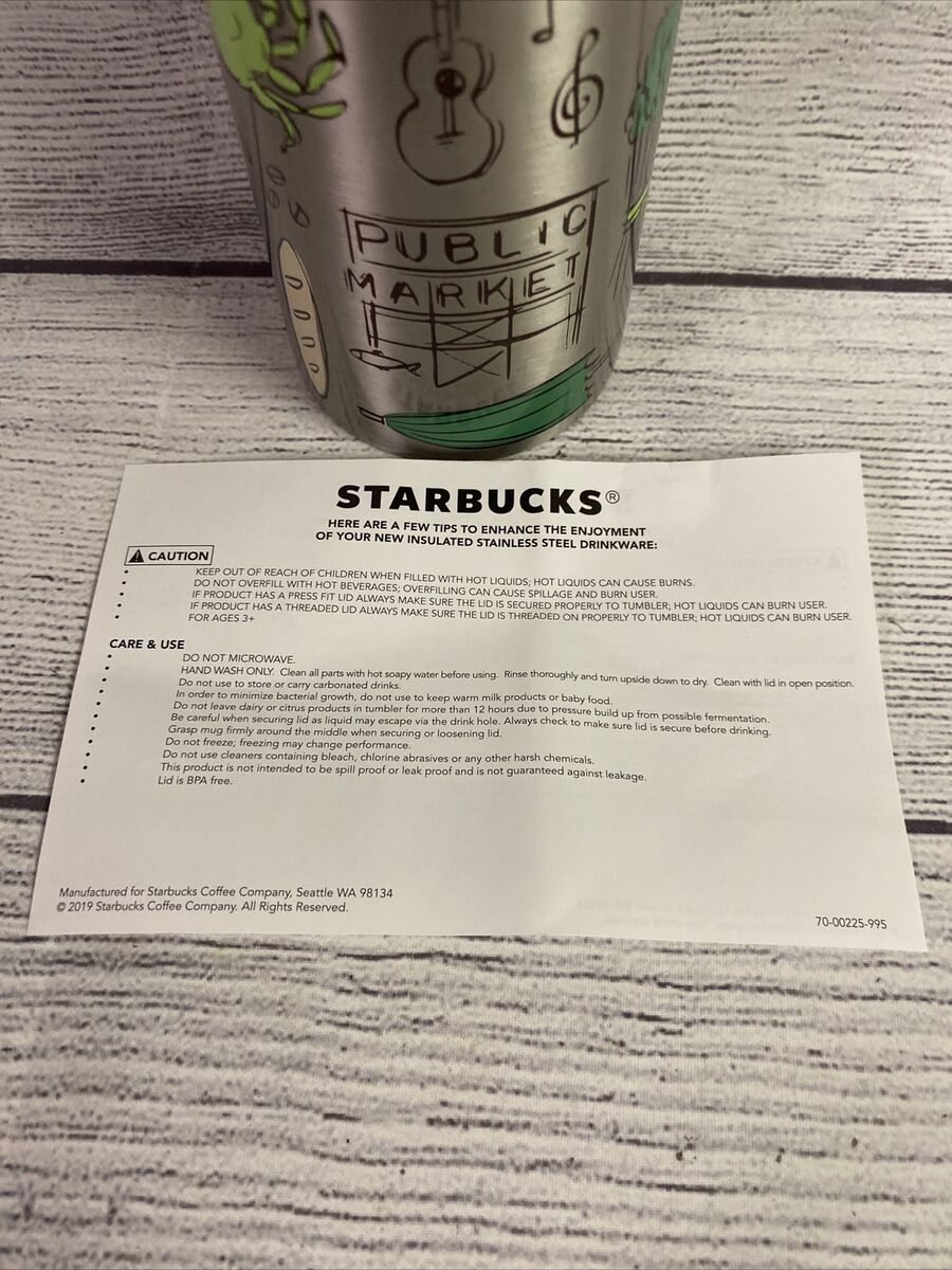 Starbucks Pike Place Seattle Vacuum Stainless Tumbler Starbucks Pike Place Seattle Vacuum Stainless Tumbler
