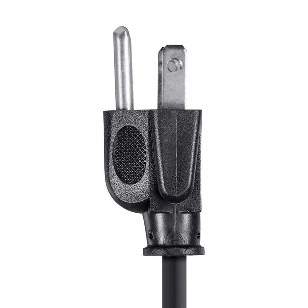 NEMA 5-15P To Right Angle IEC320-C13 6'7" 16AWG SJT Black Power Cord