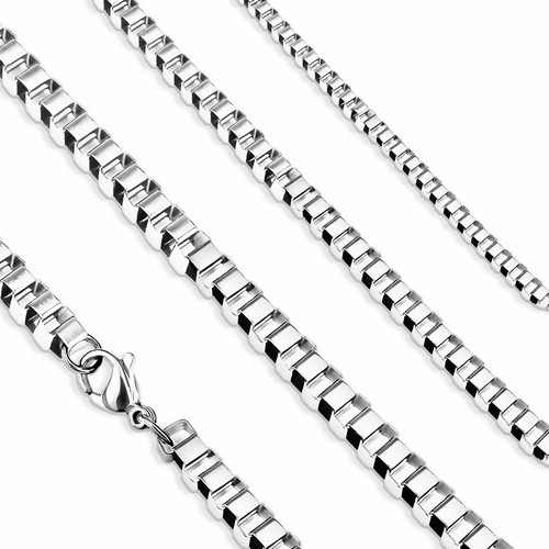 3mm Box Chain Necklace Mens Womens 
