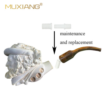 MUXIANG 1pc Threaded Teflon Delrin Screw Tenon For Meerschaum Pipes Repair White