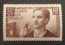 SORTI ALBUM FRANCE 1938 LA RADIO AUX AVEUGLES N 418 NEUF** MNH LUXE