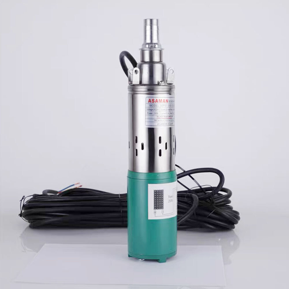 12V/24V Solar Submersible Water Pump Deep Well Pump for Home 200/260W NEW