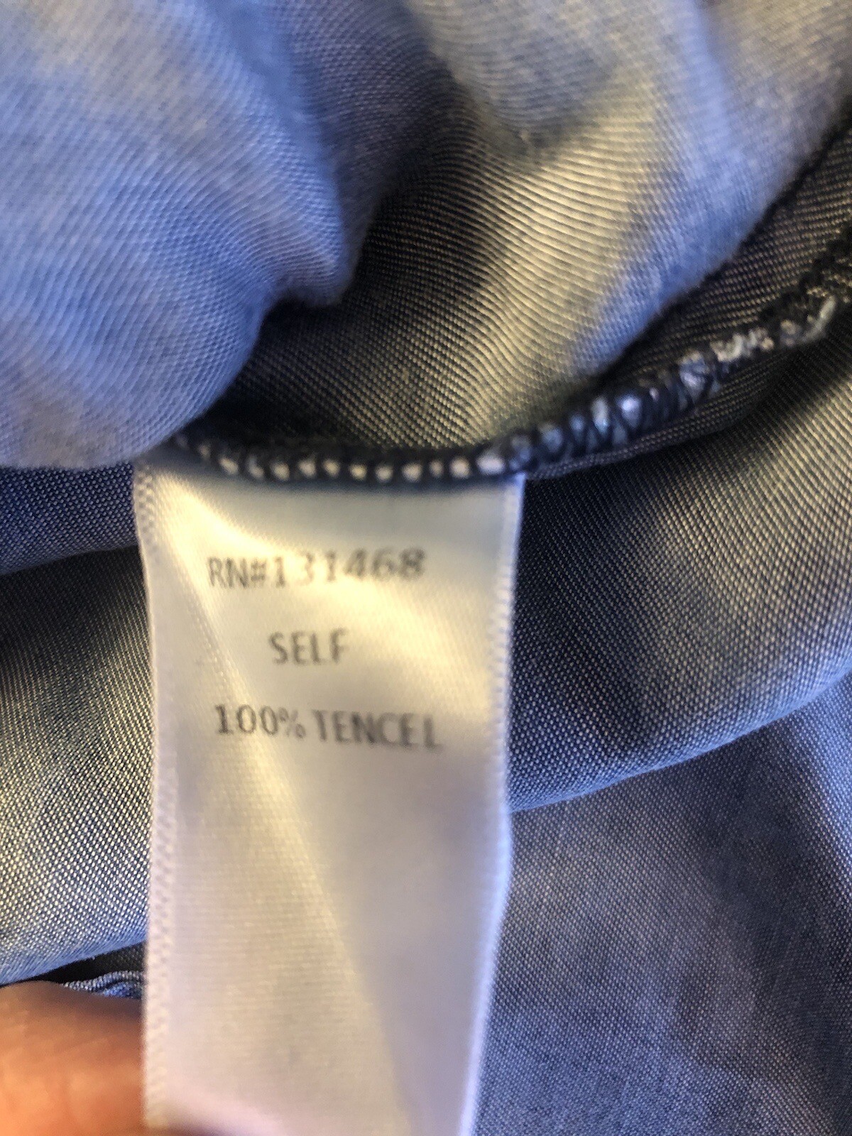 FATE Blue Chambray Leopard Print Button Down Long… - image 6