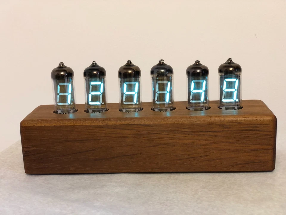 Merbau wood uhr IV11 VFD tubes alarm clock by Monjibox Nixie - Bild 3 von 4