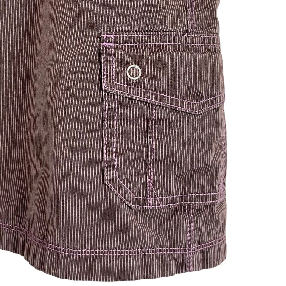 Falda corta Horny Toad para mujer talla 12 marrón a rayas línea A Foto 2 de 4