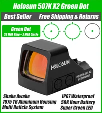 Holosun Open Reflex Multi-Reticle Green Dot Sight Concealed Carry - HE507K-GR X2