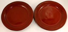 Gibson Elite TERRANEA Red * Set of 2 * Salad Plates 9" GREAT USED CONDITION