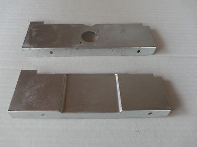 Seeburg 3W1 Wallbox Button Shield Pair#3 Upper & Lower Silver Part#505184 505191