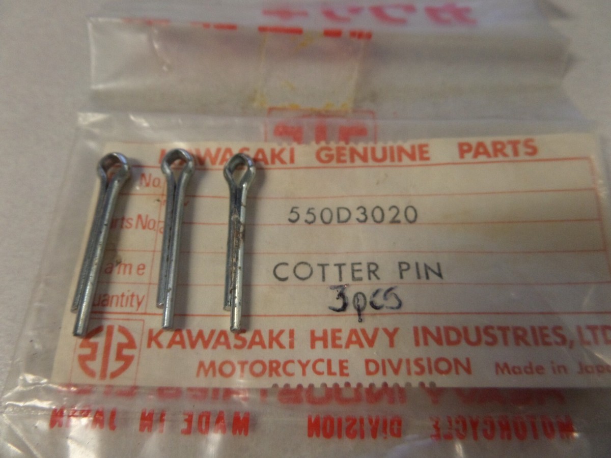 【コトリ】3点おまとめ NOS Kawasaki OEM 3.0X20 Cotter Pins 1966-1971 A1 1967-1971 A7