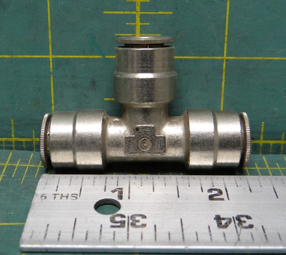 Stainless Steel Tube Fitting Union Push to Connect Tee 10mm x 10mm x 10mm - Image 2 of 3