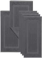 6X Bath Mat 100% Egyptian Cotton Terry Toweling Soft Quick Dry Floor Shower Mats