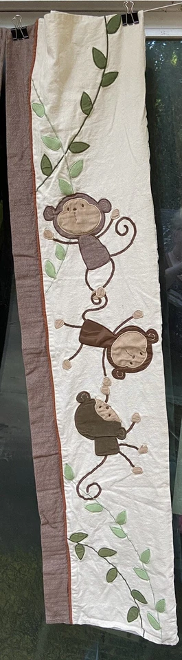 2 piezas. Juego de cuna de bebé Carters Monkey-edredón edredón-equilibrio-tonos tierra Foto 4 de 4