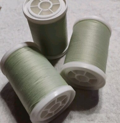 Coats & Clark XP Polyester Sewing Thread 3 spools 250 yd each GREEN TINT