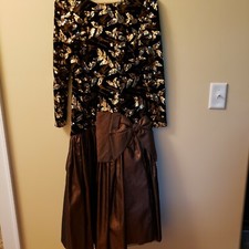 Vintage 1980s ALYCE DESIGNS women's tea length dress AS WORN ON TV Size 6-8