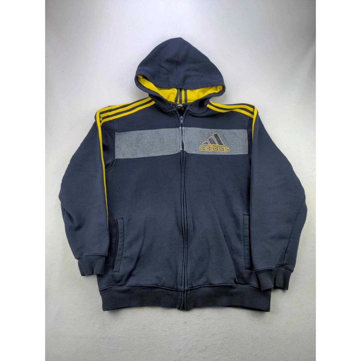 Adidas hoodie hotsell grey and yellow