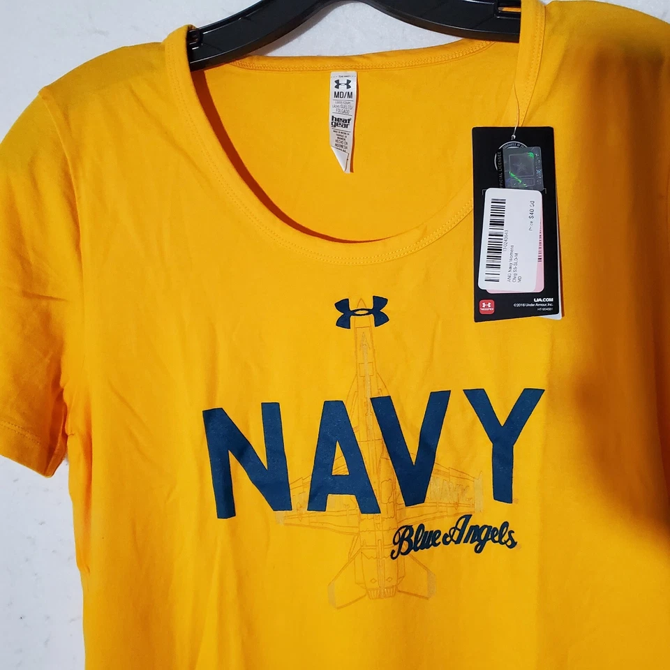 Camisa Under Armour de los Ángeles Azul Marino de Estados Unidos para Mujer Manga Corta Mediana Suelta Nueva con Etiquetas Foto 4 de 4