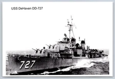 Postcard USS DeHaven DD-727 LP1