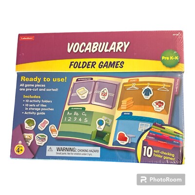 Lakeshore Vocapbulary Folder Game Library FF198