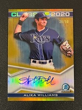 Alika Williams 2020 Bowman Draft Auto Class Of 2020 Gold Refractor /50 Pirates