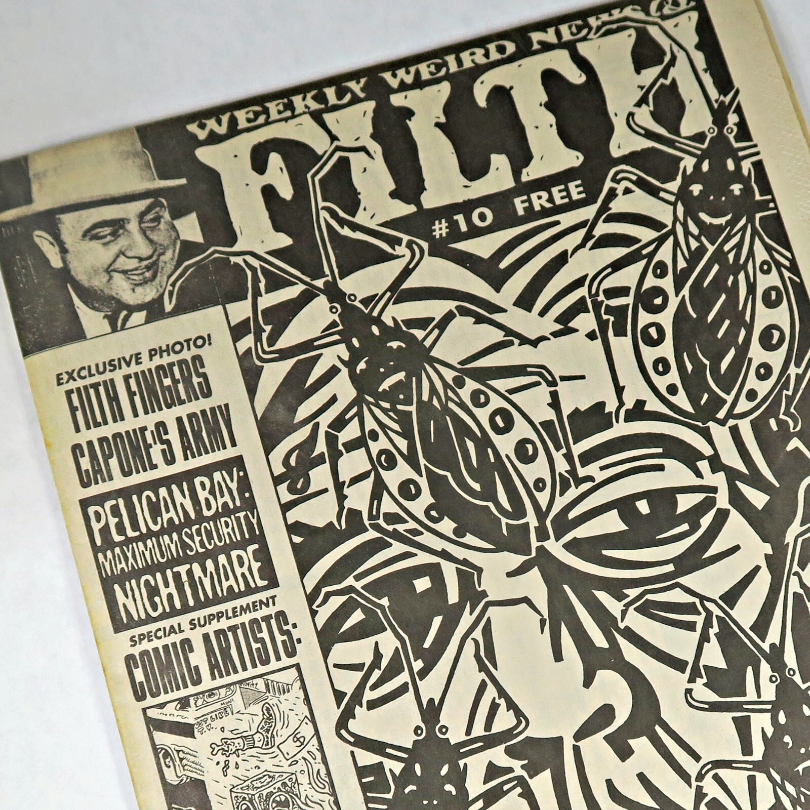 Weekly Weird News & Filth #10 1993 San Francisco Chuck Sperry periódico antiguo Rigo