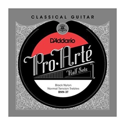 D'Addario BNN-3T Pro-Arte Black Nylon Guitar Strings Half Set Normal Tension