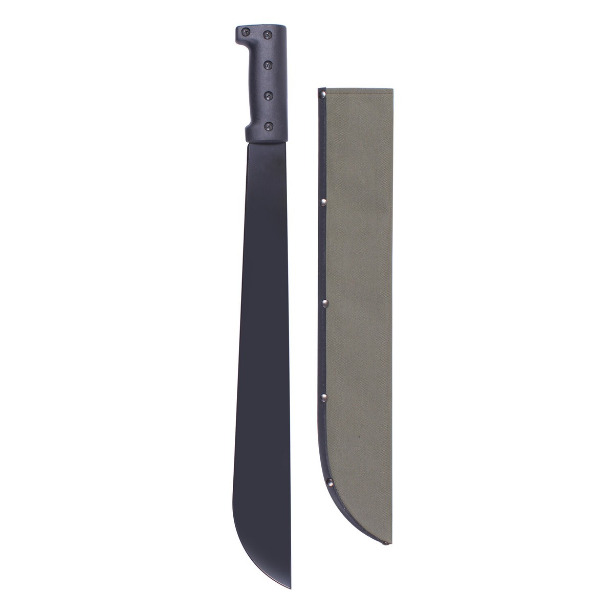 Rothco Bush Pro Steel Machete with Sheath - 18 Inch S45C Carbon