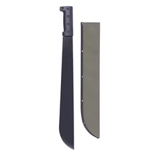 Rothco Bush Pro Steel Machete with Sheath - 18 Inch S45C Carbon Steel Blade