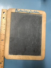 Vintage School House Child's Double Sided Slate Chalk Board Made In Portugal