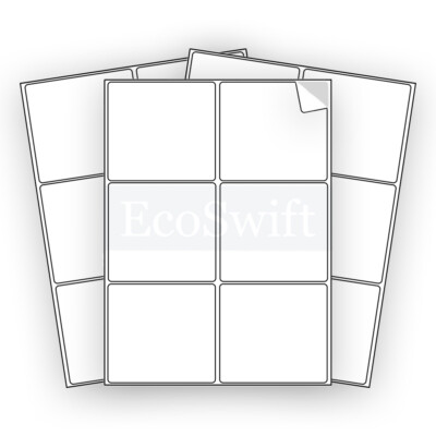 4 X 3 1/3 Inch, 6 Per Sheet, EcoSwift Laser/Ink Compatible - Foto 3