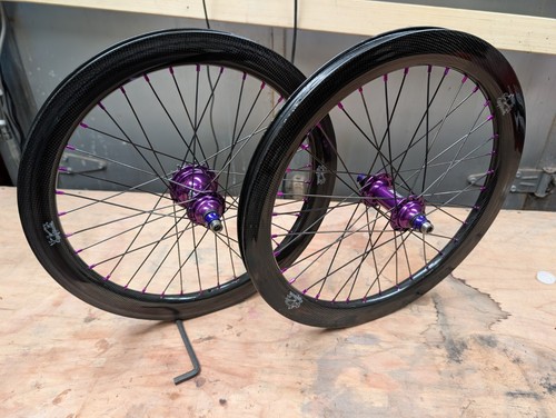 Profile Racing BMX Elite Purple Carbon Fiber 20" Laufräder Felgensatz