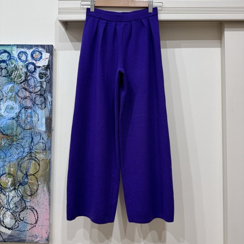 Sezane Size XS AU 6 US 2 Purple Loulou Knit Trousers 100% Merino Wool Casual - Picture 3 of 11